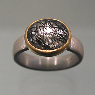Ring: Silber, Gold, Beryll
